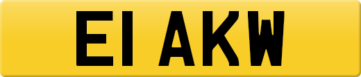 E1 AKW private number plate